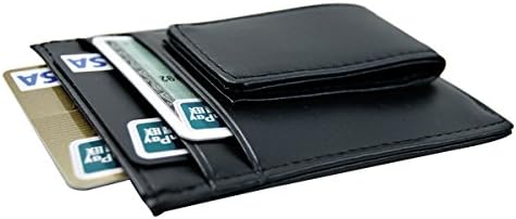 RFID Blocking Leather Magnetic Money Clip Front Pocket Wallet with Magnet Clip and Card ID Case