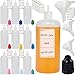 HUIZHU 10pcs 100ml PE Unique Dropper Bottle DIY Liquid dispensor Bottle Liquid Refill Bottle Liquid applicator Bottle Liquid dispensor (10, 100ML)