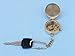 Hampton Nautical  Solid Brass Compass with Lid Key Chain, 5
