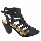 Delicious Awesome-s Women's Fashion Open Toe Strappy Gladiator Heel Low Wedge Sandal Shoes