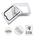 CEESC Cat Flap Door Magnetic Pet Door with 4 Way Lock for Cats, Kitties and Kittens, 2 Sizes and 2 Colors Options (L- Inner Size: 7.08