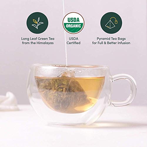 VAHDAM, Grüner Tee Von Himalaya (100 Teebeutel) 100% Reiner & Aromatischer | Natürliche Grüntee Loses Blatt | Vegan, Glutenfrei, Laktosefrei | Frisch & Direkt Von Der Quelle In Indien | Grüner Tee – Bild 4