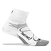 Feetures! Men's Elite Light Cushion Quarter, White + black, large
