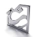 TEMEGO Jewelry Mens Stainless Steel Polished Pendant Vintage Superman Necklace, Silver