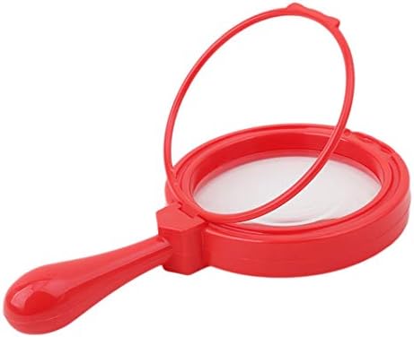 Sperrins Kids Learning Toy Hand-held Magnifier Magnifying Tool Science Experiment Kit(red)