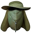 Indie Ridge Outdoor Boonie Sun Hat 3 in 1 Ways To Wear Fishing Hiking Hunting Outdoors and More, Detachable Neck Flap and Face Cover Sun Protection Cap, Large