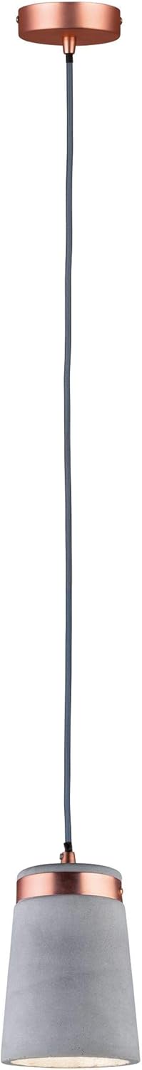 Paulmann 79617 Neordic Stig Pendant luminaire max. 1x20W Pendant lamp for E27 Lamps Ceiling lamp Grey/Copper matt 230V Concrete/Metal Without lamp - Image 4