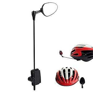 Solomi Helmet Mirror – Bike Rear View Mirror, Durable Adjustable Helmet Rear View Mirror for Mountain Road Bike