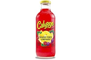 Calypso Lemonades 16 Ounce Glass Bottles 6 Pack (Paradise Punch Lemonade)
