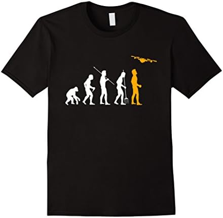 Mens Quadcopter Drone Evolution Enthusiast Novelty Gift T-Shirt XL Black