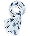 v28 Gorgeous Elephant Print Long Scarf Shawl Sarong Blue Grey, Orange, Maroon (White), Large