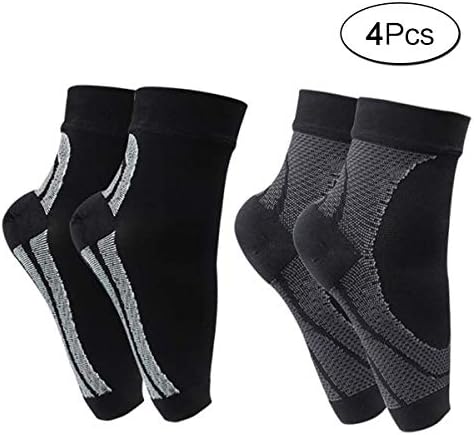 4枚セット 足底筋膜炎 足首サポーター 靴下 運動 医療 ソックス 足首用