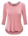 CTC Womens Round Neck 3/4 Sleeve Baseball Style Tee - Made in USA