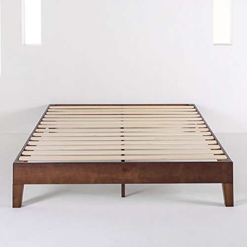 Mellow Naturalista Grand 12 Inch Solid Wood Platform Bed with Wooden