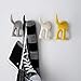 IKEA Dog Tail Rubber Hooks Set of 4 Assorted Colors Black Gray White Yellow
