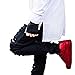 L’asher Men’s Slim Fit Zipper Ripped Black Stretch Skinny Casual Pants Trousers