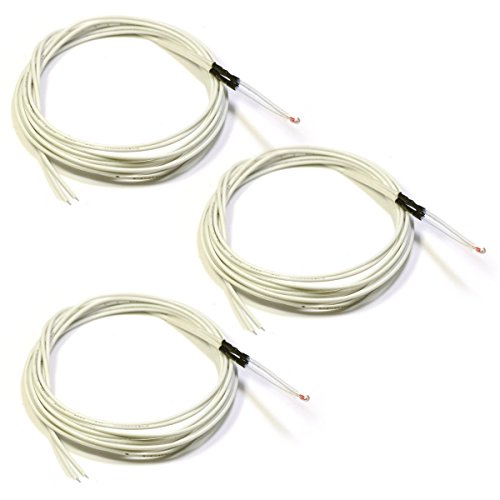 [3D CAM] 3 PCS NTC3950 Thermistors for RepRap 3D Printer Extruder or Heated Bed pre-wired with Teflon Insulated Wiring