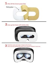 Orzero   Máscara desechable de ojos para auriculares de realidad virtual para Vive Focus Gear VR Oculus Rift HTC Vive Playstation VR HTC Vive Pro (50 unidades)