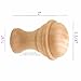 WEICHUAN 15PCS Mushroom Shape Wood Unfinished Cabinet Furniture Drawer Knobs Pulls Handles (Diameter: 1-3/8 Inches Height: 2 Inch)