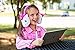 ReTrak Retractable Animalz Tangle-Free, Volume Limiting (85 dB) Over Ear Headphones for Kids, Rainbow Unicorn (ETAUDFUNIC)