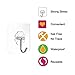Ninth Five Adhesive Hooks for Hanging Wall Hooks, 22lb Strong Sticky Ceiling Door Hooks, Stainless Steel Transparent Towel Coat Hooks for Home Bathroom Kitchen Outdoor (12)