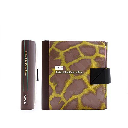 Nifty NIAL-NWS03OL NIFTY Instax Mini and Polaroid 300 Photo Album Copper and Yellow Giraffe (Holds 84 Photos) (Copper with Yellow)