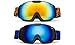 Professional Kids Boys Girls Ski Goggles Anti-Fog Dual Lens Snow Goggles Blue