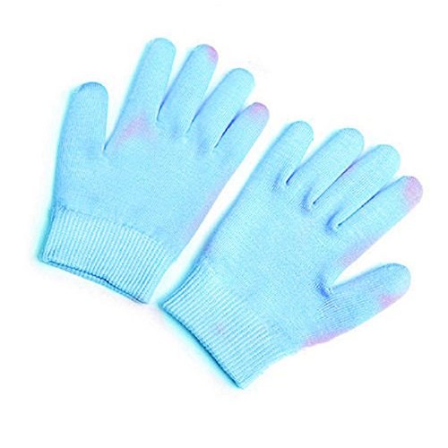 Gel Spa Gloves Pinkiou Soften Skin Moisturizing Treatment Hand Mask Care Gloves best gift for her (gloves, blue)