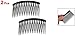 uxcell Women 16 Teeth Black Plastic Comb Hair Pin Clip Hairdressing Clamp 3.1