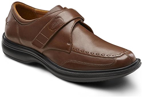 Dr. Comfort Frank Men's Therapeutic Diabetic Extra Depth Dress Shoe: Bark 10.5 X-Wide (3E/4E) Velcro