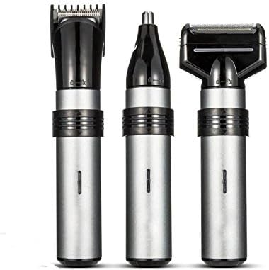 Gemei 572 3 In 1 Beard Trimmer, Nose Trimmer and Ear Waterproof Trimmer (Multicolor)