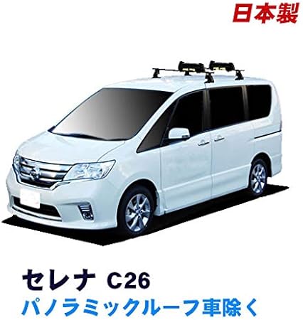 Amazon スキーキャリアセット 日産 セレナc26 パノラミックルーフ車除く H22 11 H28 8 タフレック スキー アタッチメント Sk0 バー 車 バイク