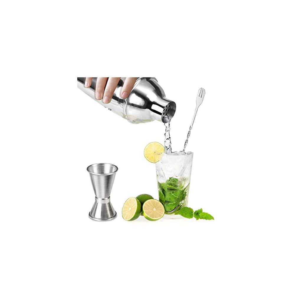 FYLINA Cocktailshaker Geschenk Edelstahl 14-teiliges Cocktail Bar Set