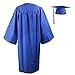 COKOSIM Unisex Adult's Matte Graduation Gown Cap Tassel Set 2019 for High School and College Ceremony,Royal Blue Size 51