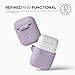 elago Premium Silicone AirPods Case Designed for Apple AirPods 1 and 2 [Front LED Visible] [Lavender]