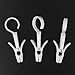 Zelta 10 Pack Dual-ended Laundry Hooks Clothes Pins Swivel Hanging Clips Plastic Hanger (White)