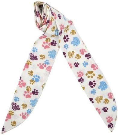 JellyBeadZ Brand - 6 Pack- Grooming Salon Special - Cooling Neck Scarf Sporting Bandana - Pet Paw Print