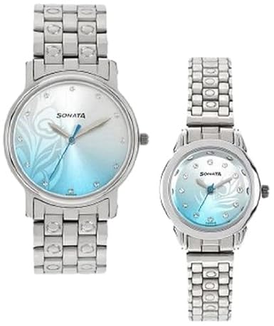 Analog Multi-Colour Dial Couple Watch -NK10138925SM01
