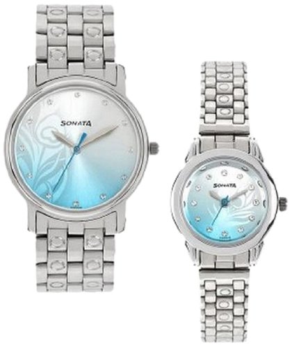 Analog Multi-Colour Dial Couple Watch -NK10138925SM01