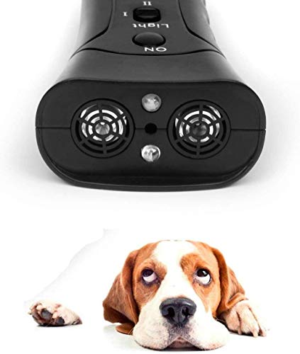 LAKA Ultrasonic Dog Repeller,Dog Bark Control Device,Anti Barking Deterrents Silencer Stop Barking Bark, Electronic Dog Trainner with LED Flashlight (1)