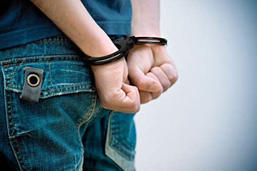 image for GFIRE Real Handcuffs Police Edition Professional Grade Double Lock Bla