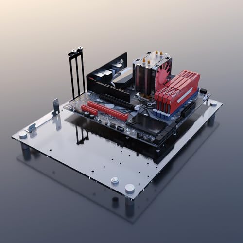 DIY Acrylic Open Frame PC Case for MATX, ITX Motherboards – Gaming & Test Bench Rack for PC Builds
