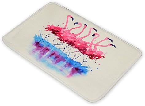 Modern Art Proud Flamingo Printing Floor Mat Watercolor Non-slip Bath Mats For Living Room Rectangle Carpet Kitchen indoor/outdoor Alfombras Yoga Mat Tapis Cuisine
