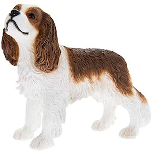The Leonardo Collection Leonardo Dog Studies CAVALIER KING CHARLES Blenheim Brown Tan & White, Resin, H10cm, LP44232