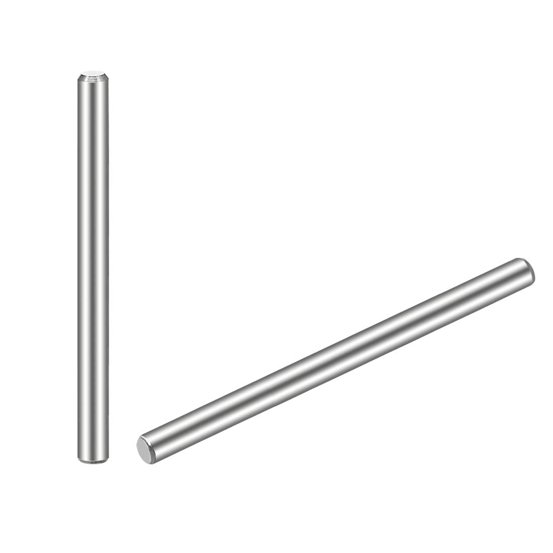 TOP-VIGOR 30Pcs 3mm x 50mm Dowel Pins Shelf Support Pegs, 304 Stainless Steel Cylindrical Shelf Support Pin Fasten Elements Silver Tone
