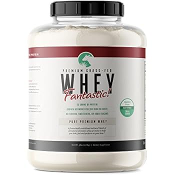 Whey Fantastic 5LB 100% Pure Grass Fed Whey Protein - Unflavored Bulk - Optimum Blend of Undenatured Whey Isolate Concentrate & Hydrolysate for Best Results- Soy & Gluten Free - 75 Servings