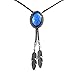 Bolo Tie for Men and Women,Native Amercian Western Necktie Fashion Bolo Ties (Blue)