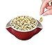 kody Double Dish for Pistachios, Peanuts, Edamame, Cherries, Nuts, Fruits, Candies, Snacks Plastic Serving Dishes and Bowls (Cherry Red)