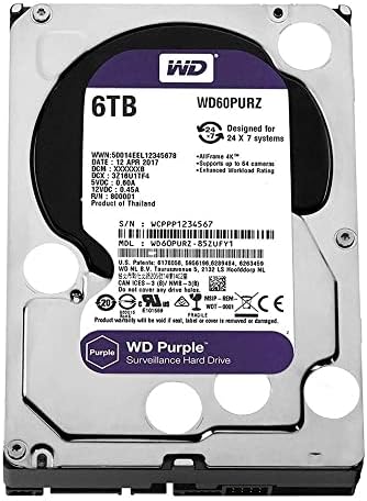 WESTERN DIGITAL WD60PURZ TB Surveillance Hard Drive for CCTV