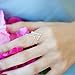 Double V-shape Ocean Wave Ring Cubic Zirconia Rose Gold